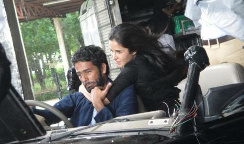 Raees Baluch with Katrina Kaif during a stunt shoot for Ek Tha Tiger, 2012.